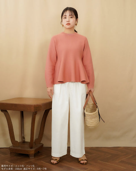 画像をギャラリービューアに読み込む, ペプラムフォルムニット【635】