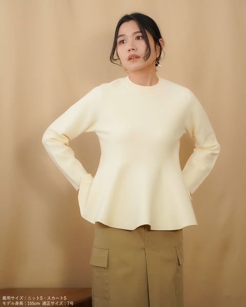 画像をギャラリービューアに読み込む, ペプラムフォルムニット【635】