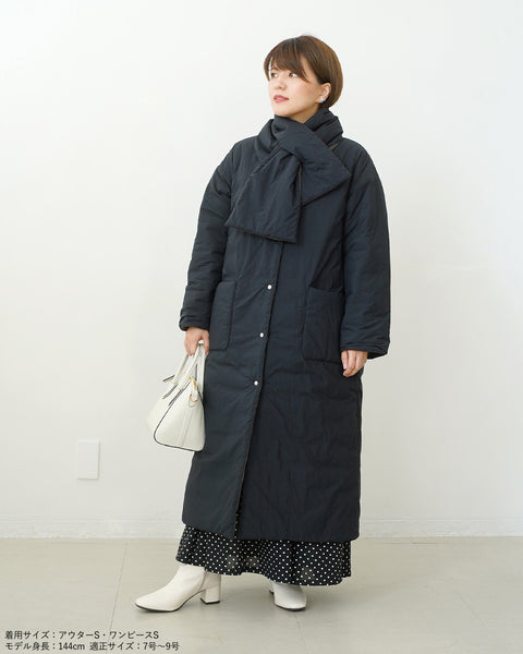 画像をギャラリービューアに読み込む, マフラー付きリバーシブル中綿コート【562】