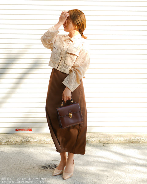 画像をギャラリービューアに読み込む, レースクロップドシャツ【654】