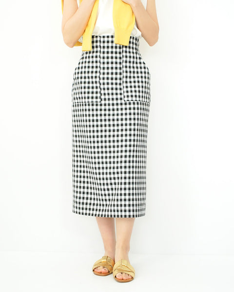 画像をギャラリービューアに読み込む, ギンガムIラインスカート【658】