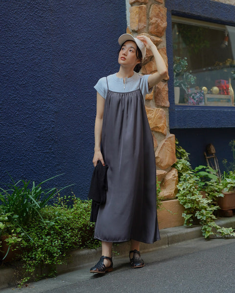 画像をギャラリービューアに読み込む, 低身長ワンピース/低身長用/小柄ワンピース/小柄用/147㎝/SSサイス/XSサイズ/ワンピース/ キャミワンピース/サテンキャミワンピ/小柄キャミワンピース