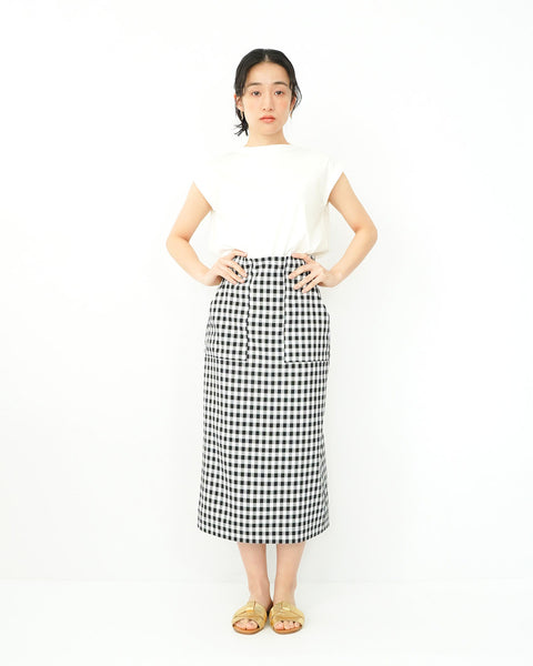 画像をギャラリービューアに読み込む, ギンガムIラインスカート【658】