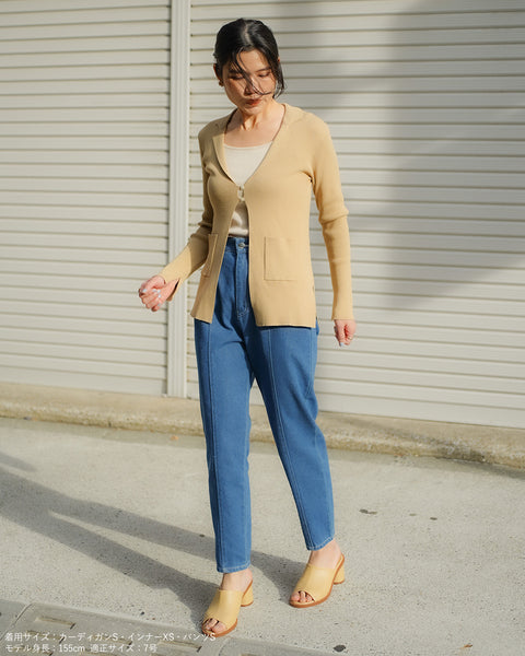 画像をギャラリービューアに読み込む, ラペルカーディガン【643】