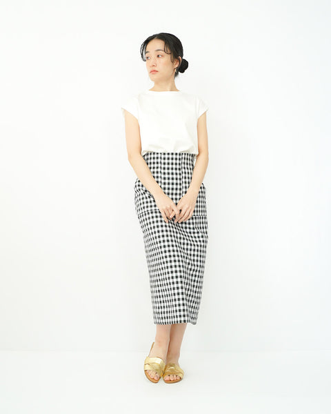 画像をギャラリービューアに読み込む, ギンガムIラインスカート【658】