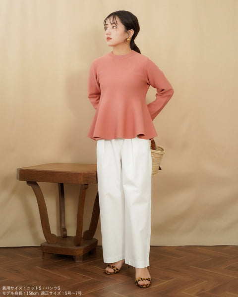 画像をギャラリービューアに読み込む, ペプラムフォルムニット【635】