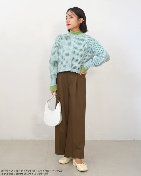 画像をギャラリービューアに読み込む, クロシェットニットカーディガン【556】