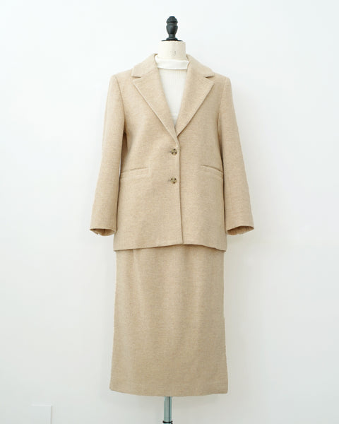 画像をギャラリービューアに読み込む, ヘリンボーンウールスカート(Japan Fabric)【567】