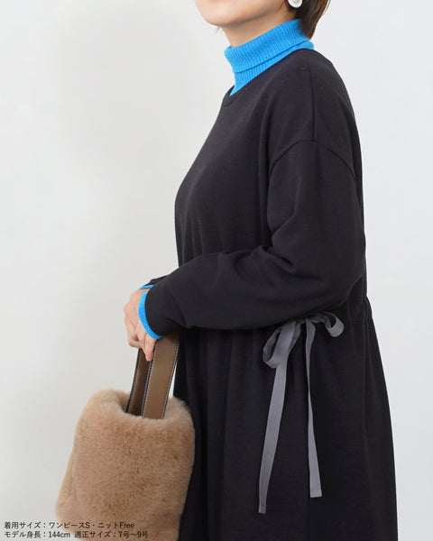 画像をギャラリービューアに読み込む, ウエストギャザーカットソーワンピース【565】