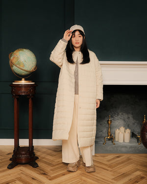 マフラー付きリバーシブル中綿コート【562】