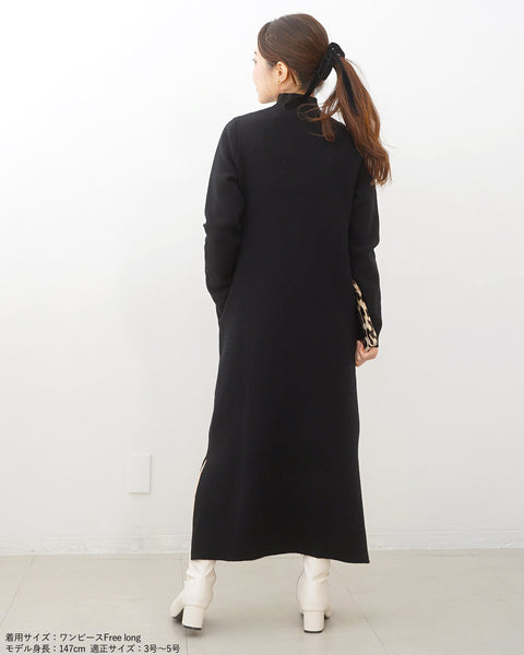 画像をギャラリービューアに読み込む, 低身長ワンピース/低身長用/小柄ワンピース/小柄用/147㎝/SSサイス/XSサイズ/ワンピース/低身長用ニットワンピース/お直し不要ワンピース/ニットワンピース