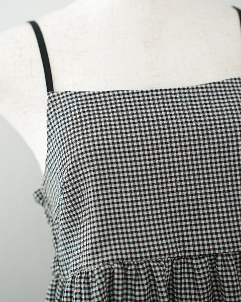 画像をギャラリービューアに読み込む, ギンガムキャミソールビスチェ【640】