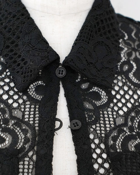 画像をギャラリービューアに読み込む, レースクロップドシャツ【654】