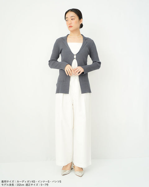 画像をギャラリービューアに読み込む, ラペルカーディガン【643】