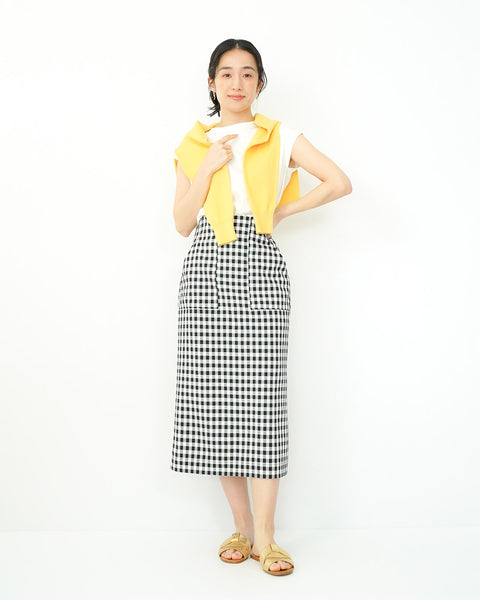 画像をギャラリービューアに読み込む, ギンガムIラインスカート【658】