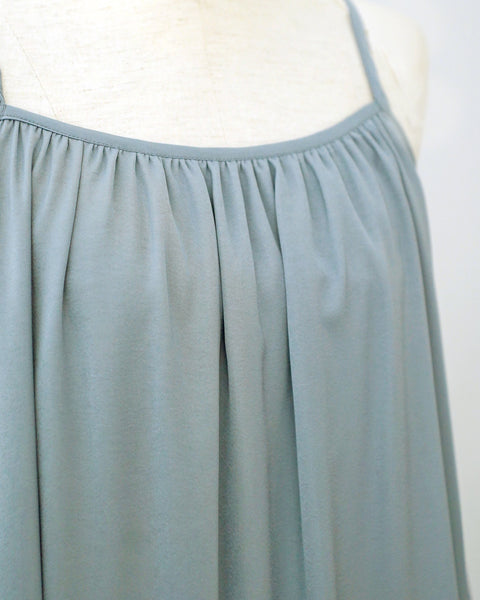 画像をギャラリービューアに読み込む, サテンギャザーキャミワンピース【672】