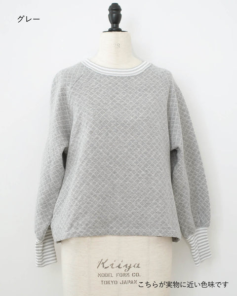 画像をギャラリービューアに読み込む, ストライプリブスウェット【555】