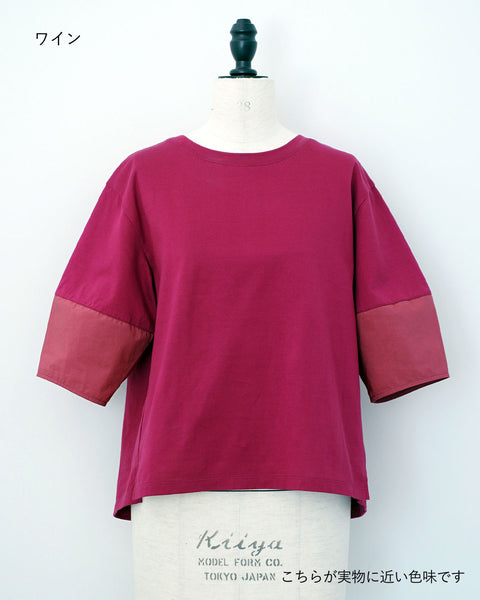 画像をギャラリービューアに読み込む, バックボタンランタンスリーブTシャツ【454】