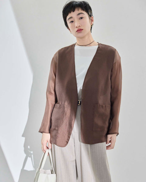 画像をギャラリービューアに読み込む, 小柄/低身長/低身長羽織/低身長ジャケット/シアージャケット/低身長シアージャケット/低身長コーディネート/ジャケット