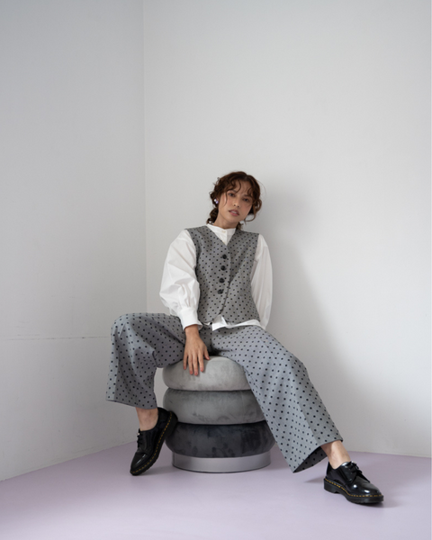 画像をギャラリービューアに読み込む, 低身長パンツ/低身長用ボトム/ボトム/チェックパンツ/小柄用/XSサイズ/SSサイズ/147㎝/低身長ブランド/低身長花柄パンツ/花柄パンツ/小柄セットアップ