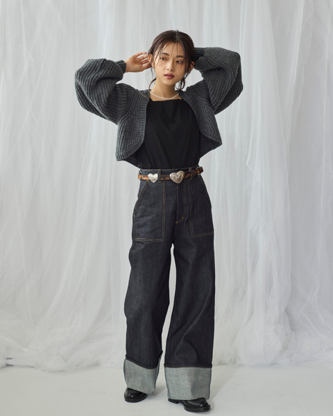 画像をギャラリービューアに読み込む, 低身長/小柄用/小柄用ボレロ/ニットボレロ/低身長必見/小柄用羽織り/韓国/羽織り/ボレロ