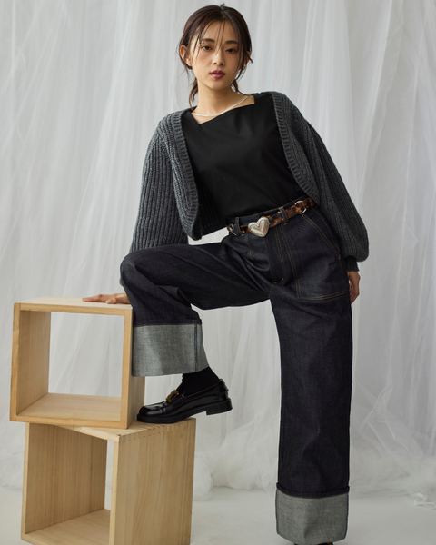 画像をギャラリービューアに読み込む, 低身長/小柄用/小柄用ボレロ/ニットボレロ/低身長必見/小柄用羽織り/韓国/羽織り/ボレロ