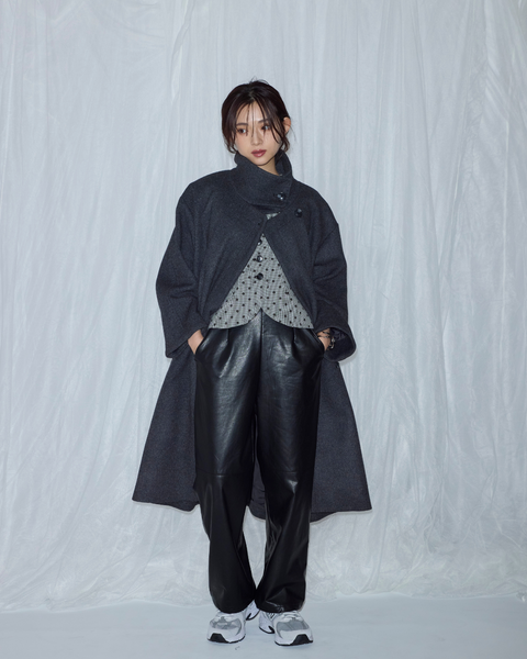 画像をギャラリービューアに読み込む, 低身長パンツ/低身長用ボトム/ボトム/チェックパンツ/小柄用/XSサイズ/SSサイズ/147㎝/低身長ブランド/低身長レザーパンツ/レザーパンツ/韓国風/小柄韓国