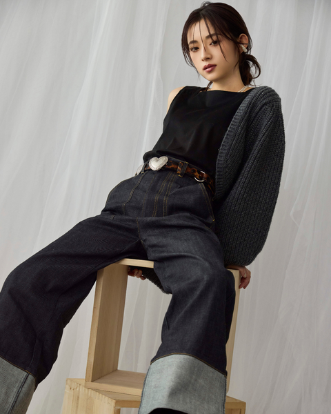 画像をギャラリービューアに読み込む, 低身長/小柄用/小柄用ボレロ/ニットボレロ/低身長必見/小柄用羽織り/韓国/羽織り/ボレロ/低身長パンツ/低身長用ボトム/ボトム/デニムパンツ/小柄用/XSサイズ/SSサイズ/147㎝/低身長ブランド/低身長デニムパンツ/韓国風/小柄韓国/デニム/ロールアップデニム