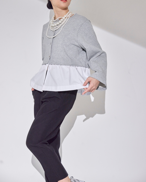 画像をギャラリービューアに読み込む, 低身長用トップス/小柄用/低身長/小柄羽織/カーディガン/低身長ブランド/小柄ブランド/フリルカーディガン/小柄カーディガン/小柄トップス/デザイントップス/韓国