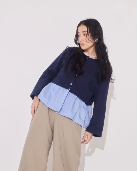 画像をギャラリービューアに読み込む, 低身長用トップス/小柄用/低身長/小柄羽織/カーディガン/低身長ブランド/小柄ブランド/フリルカーディガン/小柄カーディガン/小柄トップス/デザイントップス/韓国