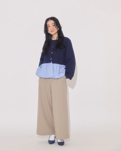 画像をギャラリービューアに読み込む, 低身長用トップス/小柄用/低身長/小柄羽織/カーディガン/低身長ブランド/小柄ブランド/フリルカーディガン/小柄カーディガン/小柄トップス/デザイントップス/韓国