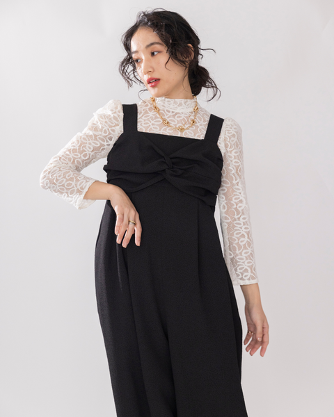 画像をギャラリービューアに読み込む, 低身長向けワンピース/低身長向けオケージョン/小柄オールインワン/オケージョン/低身長/2025S/小柄セレモニー/セレモニー/低身長ブランド/小柄ブランド/オールインワン/スーツ/小柄スーツ/小柄お出掛け服/セレモニー服