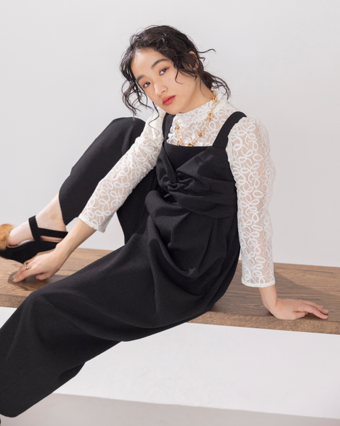 画像をギャラリービューアに読み込む, 低身長向けワンピース/低身長向けオケージョン/小柄オールインワン/オケージョン/低身長/2025S/小柄セレモニー/セレモニー/低身長ブランド/小柄ブランド/オールインワン/スーツ/小柄スーツ/小柄お出掛け服/セレモニー服