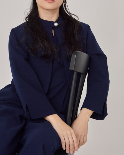 画像をギャラリービューアに読み込む, 低身長向けアウター/低身長向けオケージョン/小柄アウター/オケージョン/小柄ジャケット/低身長/2025S/小柄セレモニー/セレモニー/小柄セットアップ/セットアップ/低身長ブランド/小柄ブランド/ジャケット/スーツ/小柄スーツ/小柄セットアップ/パールジャケット/小柄パールジャケット