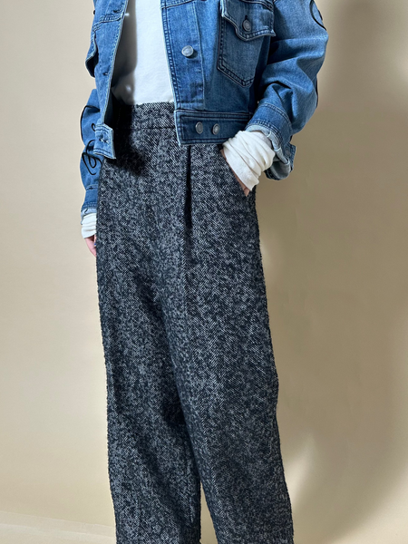 画像をギャラリービューアに読み込む, へリンボーンウールパンツ(Japan Fabric)【692】