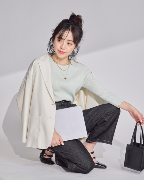 画像をギャラリービューアに読み込む, 低身長用TOPS/トップス/リブニット/小柄ブランド/低身長ブランド/小柄用トップス/ニット/小柄/Sサイズ/SSサイズ/コーディネート/小柄用ニット