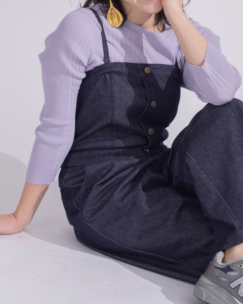 画像をギャラリービューアに読み込む, デニムベアオールインワン【675】