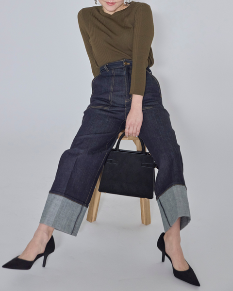 画像をギャラリービューアに読み込む, 低身長用TOPS/トップス/リブニット/小柄ブランド/低身長ブランド/小柄用トップス/ニット/小柄/Sサイズ/SSサイズ/コーディネート/小柄用ニット