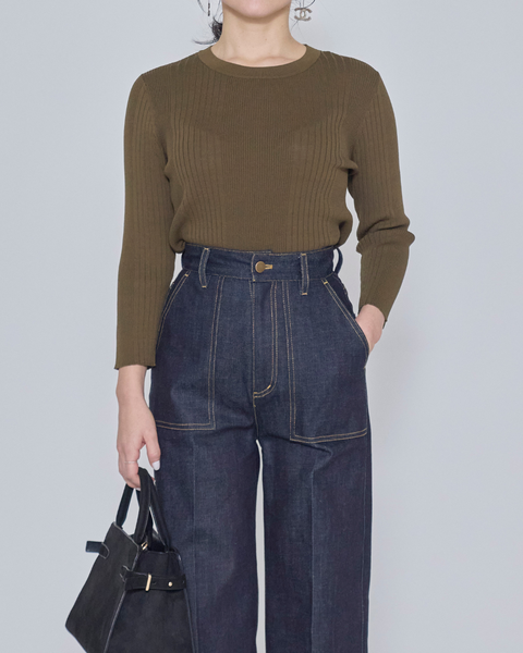 画像をギャラリービューアに読み込む, 低身長用TOPS/トップス/リブニット/小柄ブランド/低身長ブランド/小柄用トップス/ニット/小柄/Sサイズ/SSサイズ/コーディネート/小柄用ニット