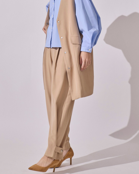 画像をギャラリービューアに読み込む, 2way裾ベルトパンツ(ブラック・ベージュのみセットアップ可能)【517】