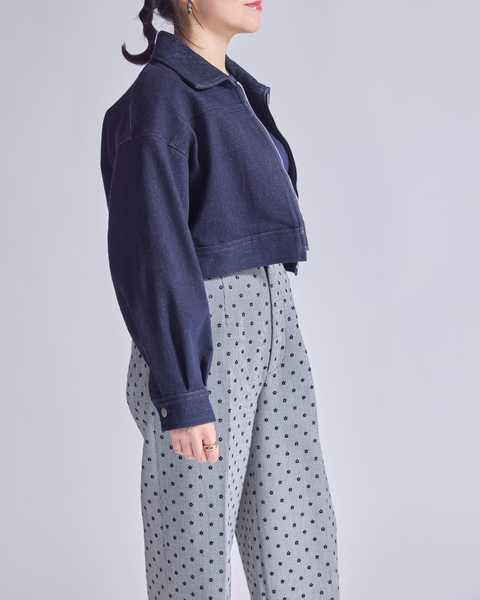 画像をギャラリービューアに読み込む, 低身長ジャケット/小柄ジャケット/低身長アウター/お直しいらず/低身長用/小柄用/低身長用羽織/デニム/小柄デニム/低身長デニム/デニムジャケット/小柄デニムジャケット