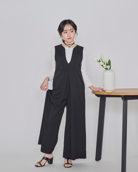 画像をギャラリービューアに読み込む, 低身長サロペット/小柄サロペット/低身長オールインワン/オールインワン/小柄/低身長/低身長ブランド/大人コーディネート/低身長コーディネート