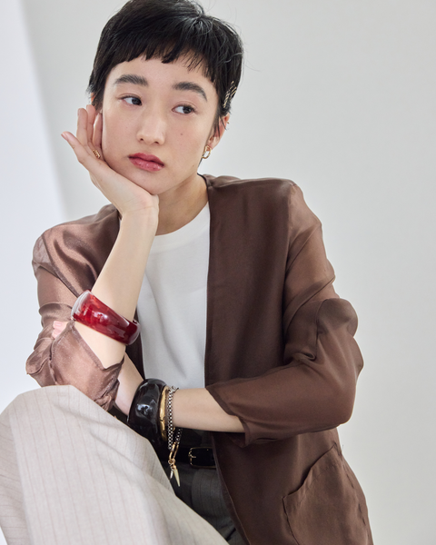 画像をギャラリービューアに読み込む, 小柄/低身長/低身長羽織/低身長ジャケット/シアージャケット/低身長シアージャケット/低身長コーディネート/ジャケット