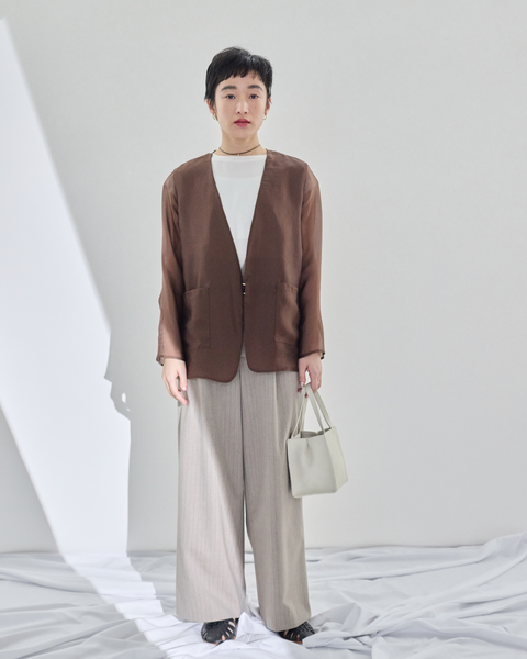 画像をギャラリービューアに読み込む, 小柄/低身長/低身長羽織/低身長ジャケット/シアージャケット/低身長シアージャケット/低身長コーディネート/ジャケット