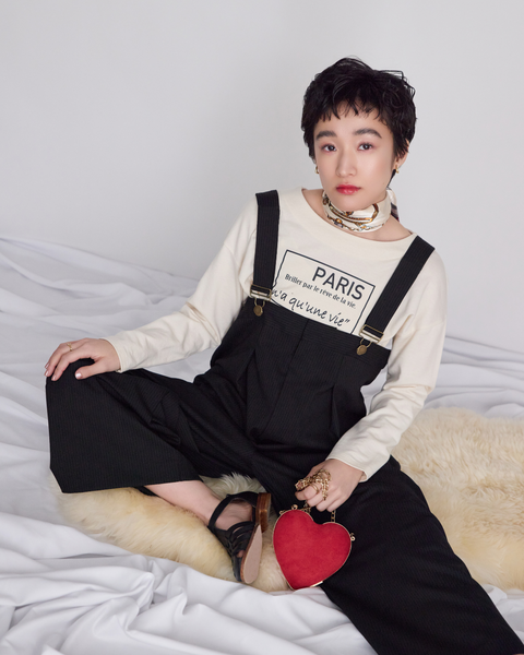 画像をギャラリービューアに読み込む, 低身長パンツ/低身長用ボトム/ボトム/インタックオーバーオール/小柄用/XSサイズ/SSサイズ/147㎝/低身長ブランド/低身長ハイウエストパンツ