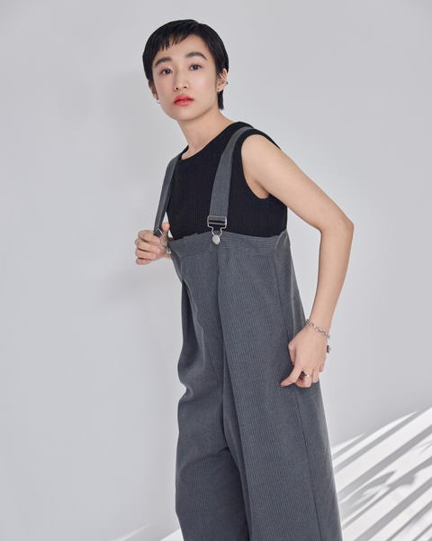 画像をギャラリービューアに読み込む, 低身長パンツ/低身長用ボトム/ボトム/インタックオーバーオール/小柄用/XSサイズ/SSサイズ/147㎝/低身長ブランド/低身長ハイウエストパンツ