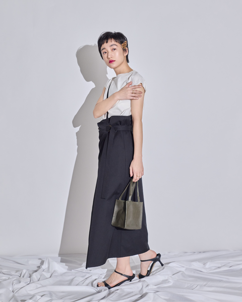 画像をギャラリービューアに読み込む, 低身長スカート/小柄スカート/低身長スカート/お直しいらず/低身長用/小柄用/低身長用ボトム/ワンショルダースカート/小柄用スカート/低身長コーデ/韓国