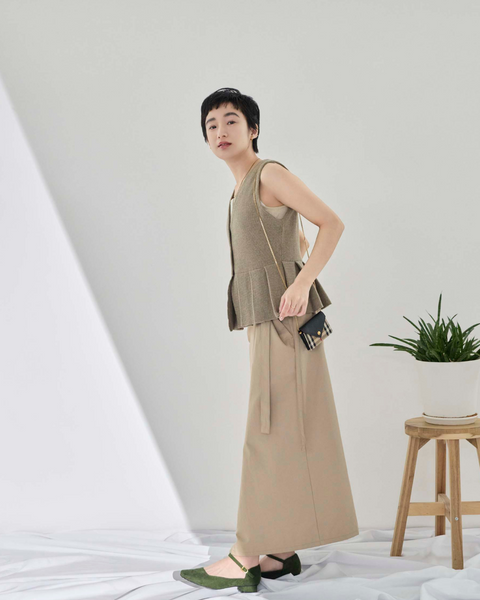 画像をギャラリービューアに読み込む, 低身長スカート/小柄スカート/低身長スカート/お直しいらず/低身長用/小柄用/低身長用ボトム/ワンショルダースカート/小柄用スカート/低身長コーデ/韓国