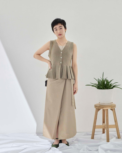 画像をギャラリービューアに読み込む, 低身長スカート/小柄スカート/低身長スカート/お直しいらず/低身長用/小柄用/低身長用ボトム/ワンショルダースカート/小柄用スカート/低身長コーデ/韓国