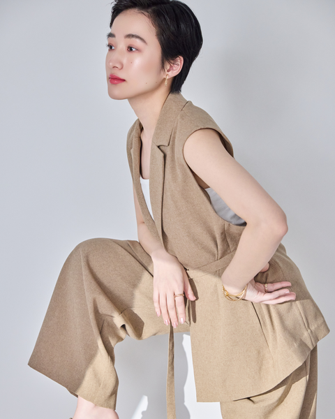 画像をギャラリービューアに読み込む, 小柄ブランド/小柄セットアップ/低身長ブランド/低身長セットアップ/セットアップ/リネンライクセットアップ